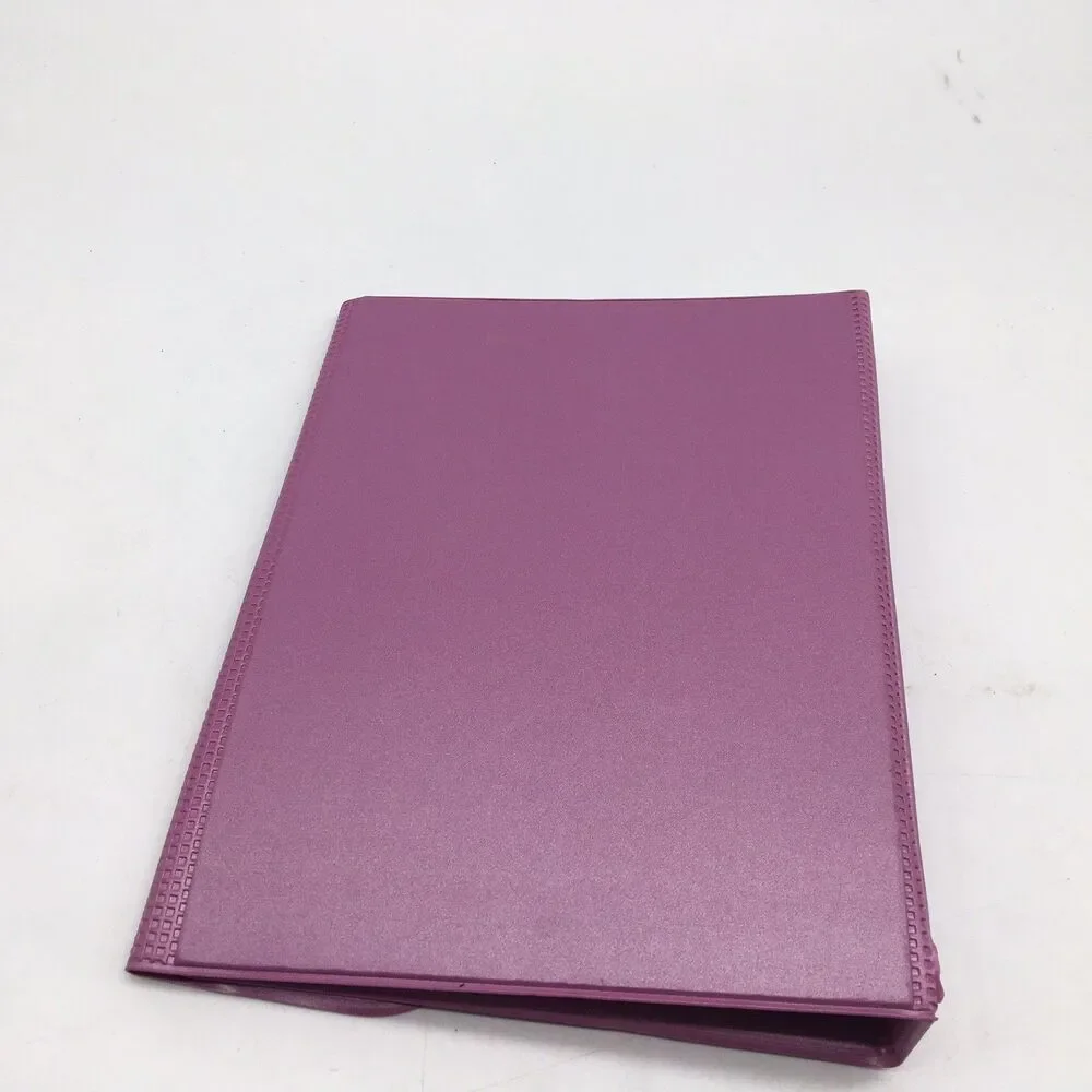 1980s Trapper Style Lavender 3 Ring Notebook Mead Super Shades Paper Inserts 9x7